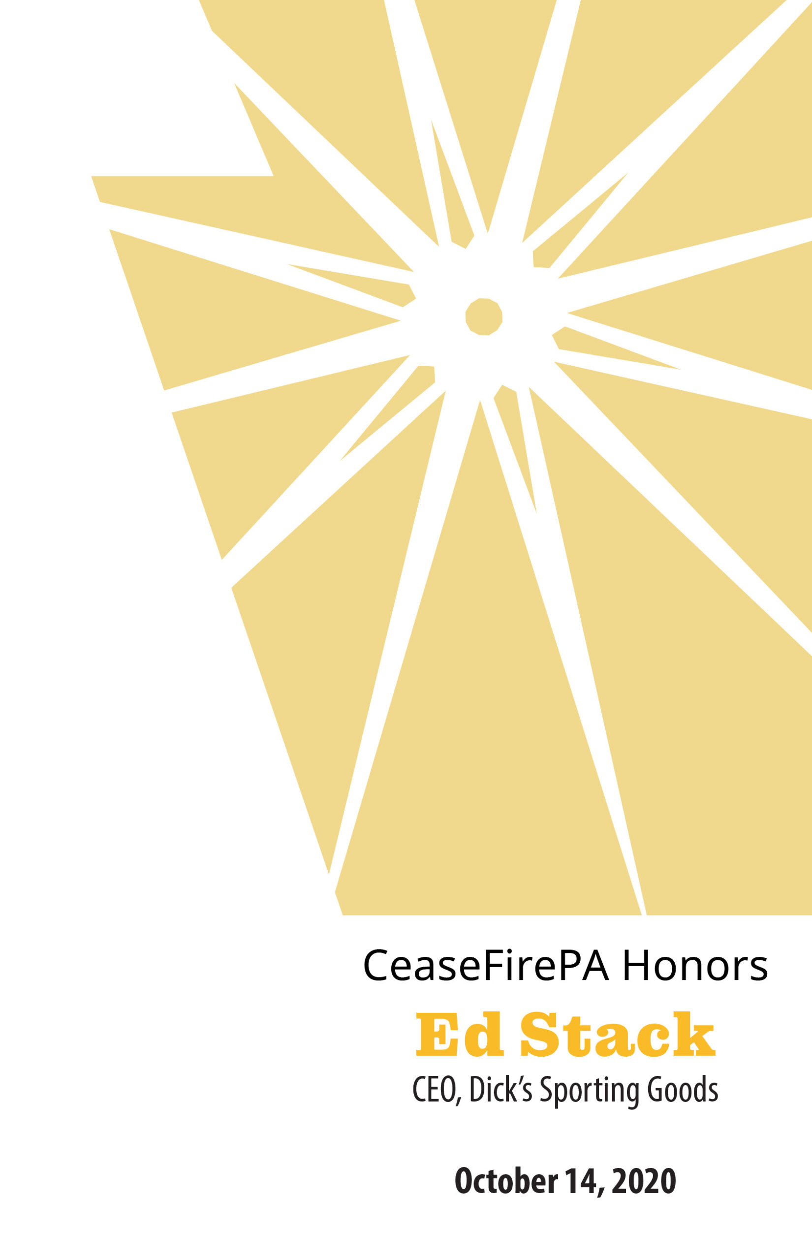 CeaseFirePA Honors Ed Stack- C.E.O. Dick’s Sporting Goods