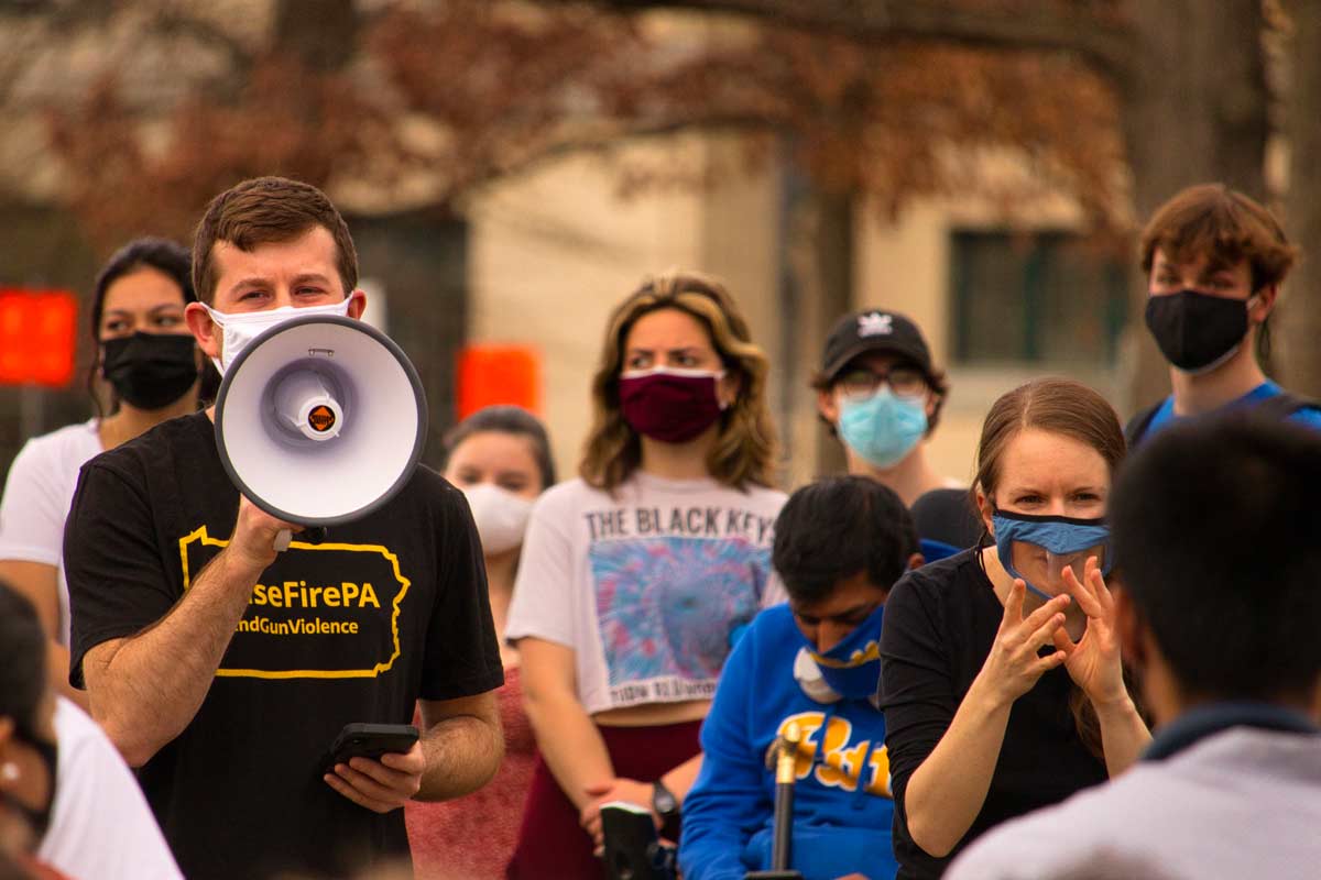 megaphonecfpa CeaseFirePA spokesman with megaphone